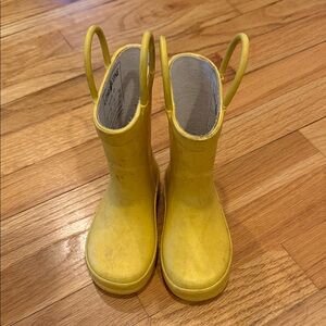 Bright Yellow Kids Rain Boots